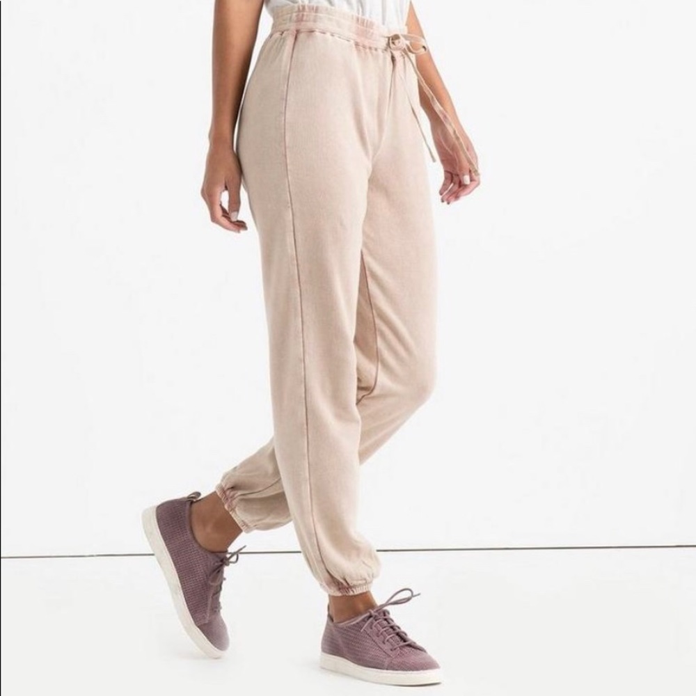 Lucky brand distressed pink joggers